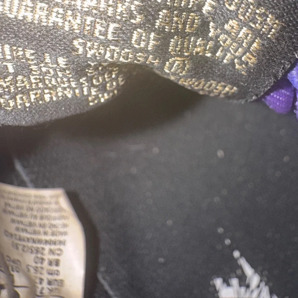 Nike Air Force 1 Low 07 LV8 World Champ Black‎ Purple Lakers Colorway Size 8.5